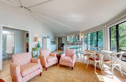 Isle of Springs House | Unique oceanfront home with a deck, tons of natural light, & amazing views