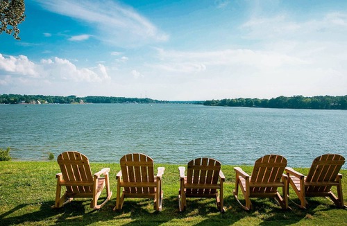 Steele Creek Cabin | Waterfront Two Bedroom Cabin #17 on the lake at Long Cove Resort by RedAwning
