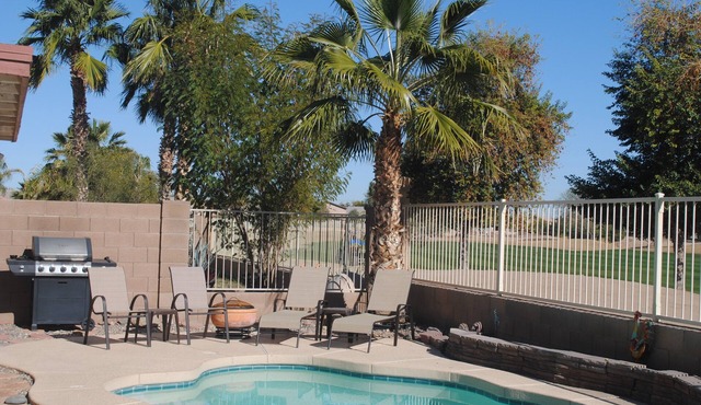 3BR Home with Heated Private Pool, Golf, & Mountain Views