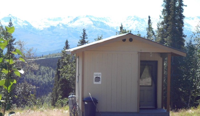 Alaska secluded Cabin, just 15 Highway miles from Denali National Park Entrance.