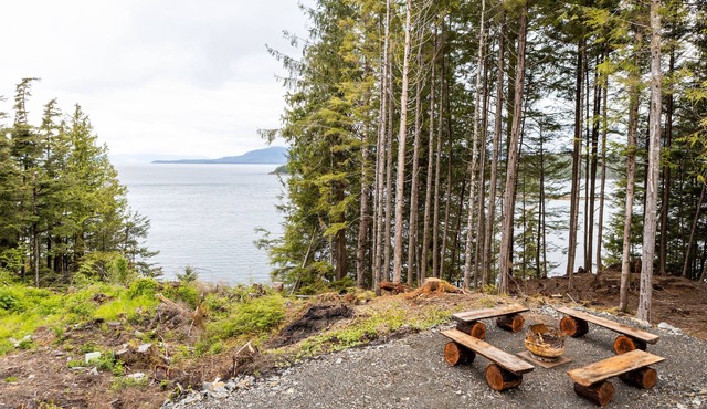 Custom built home boasting views of Clover Passage