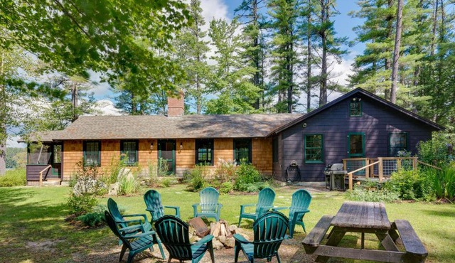 Dock & Beach Access! Waterfront Home on Kezar Lake