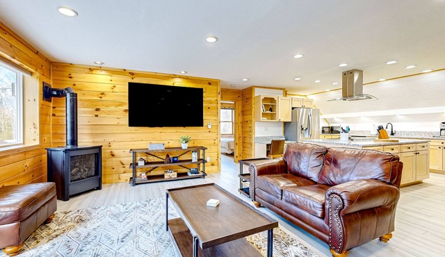 Dog-friendly apartment by Moosehead Lake with sprawling deck & firepit
