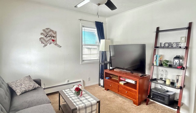 Entire single floor unit with yard access in a quiet, convenient neighborhood