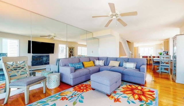 Fenwick Island townhome - oceanfront location, 3 decks, fast WiFi, & W/D