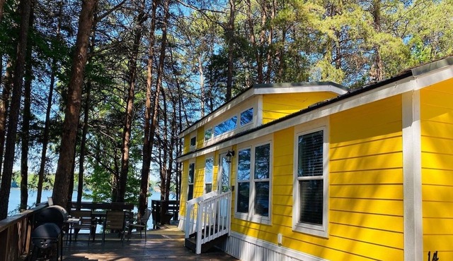 Lakefront Two Bedroom Cabin #14 at Long Cove Resort with Two Porches & Panoramic Views by RedAwning