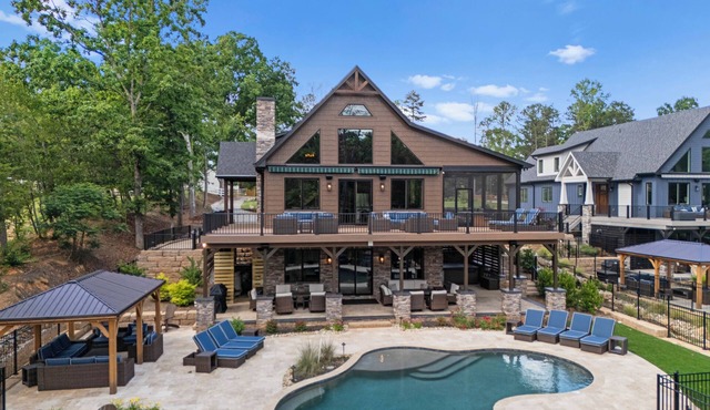 Lakefront w/Pool, Hot Tub, Theater, Sleeps 20+ | Black Bear Lodge by AvantStay