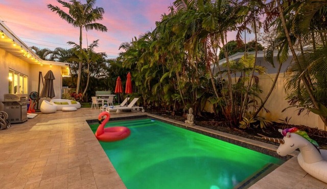 Mid-Century Pool Oasis | Hot Tub | Near Beach