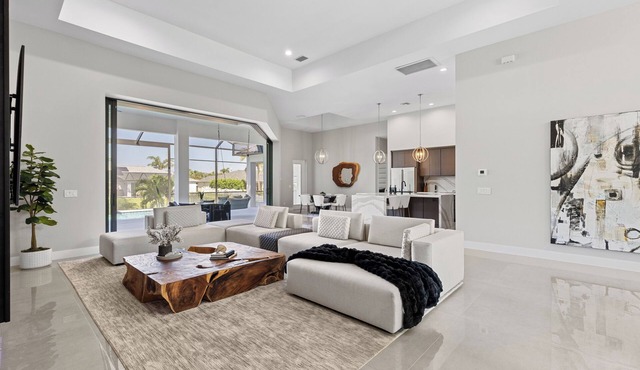 Modern Luxury Gulf-Access Retreat - Heated Pool & Spa -Sleeps 9