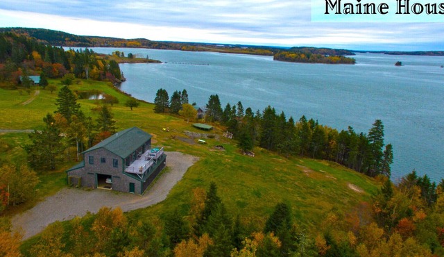 On the top of ledge overlooking Cobscook Bay