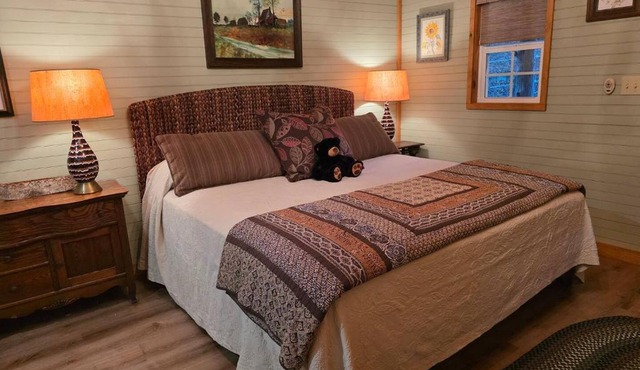 Private romantic Tiny Home King bed Jamestown in Jamestown