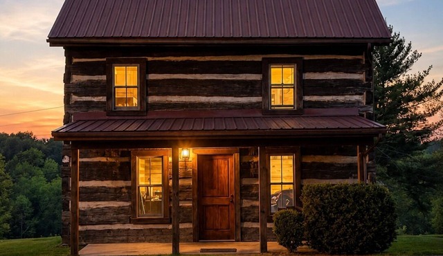 Quaker Freedom Cabin. Historic c1834 log cabin. Pet friendly!
