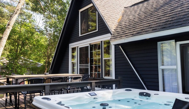 Riverfront A-Frame w/Hot Tub and Firepit