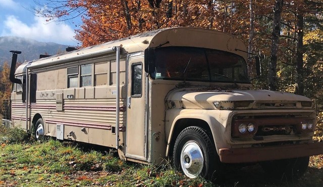 Unique 1962 Vintage Bus in the heart of the White Mountain National Forest