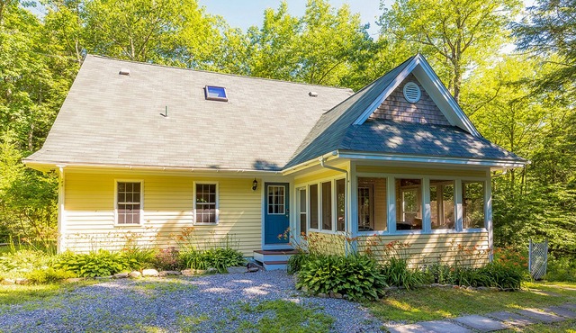 Water-view home with dock, fireplace, central AC & washer/dryer - dog-friendly