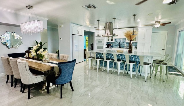 Waterfront House with Heated Pool, Jacuzzi & Private Dock