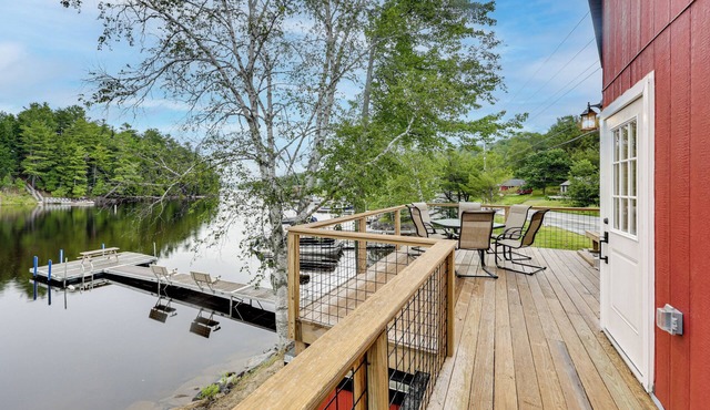 Waterfront 'Little Red Camp' on Moose River