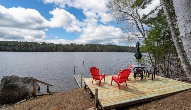 Wilson Pond Waterfront Camp with Game Room, Kayaks, Grill & Private Dock!