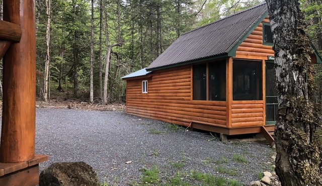 Nice little log style cabin located on the aroostook river